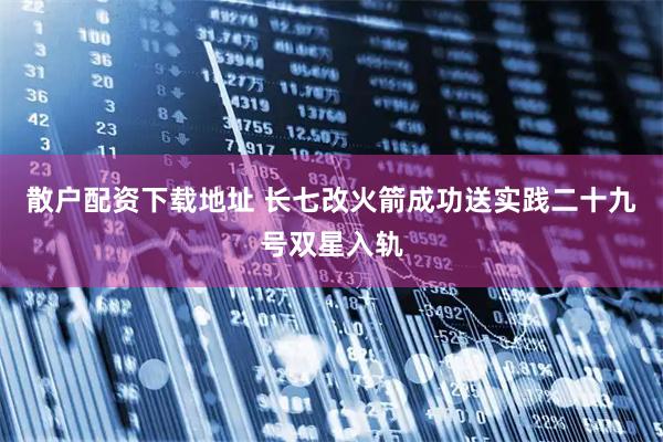 散户配资下载地址 长七改火箭成功送实践二十九号双星入轨